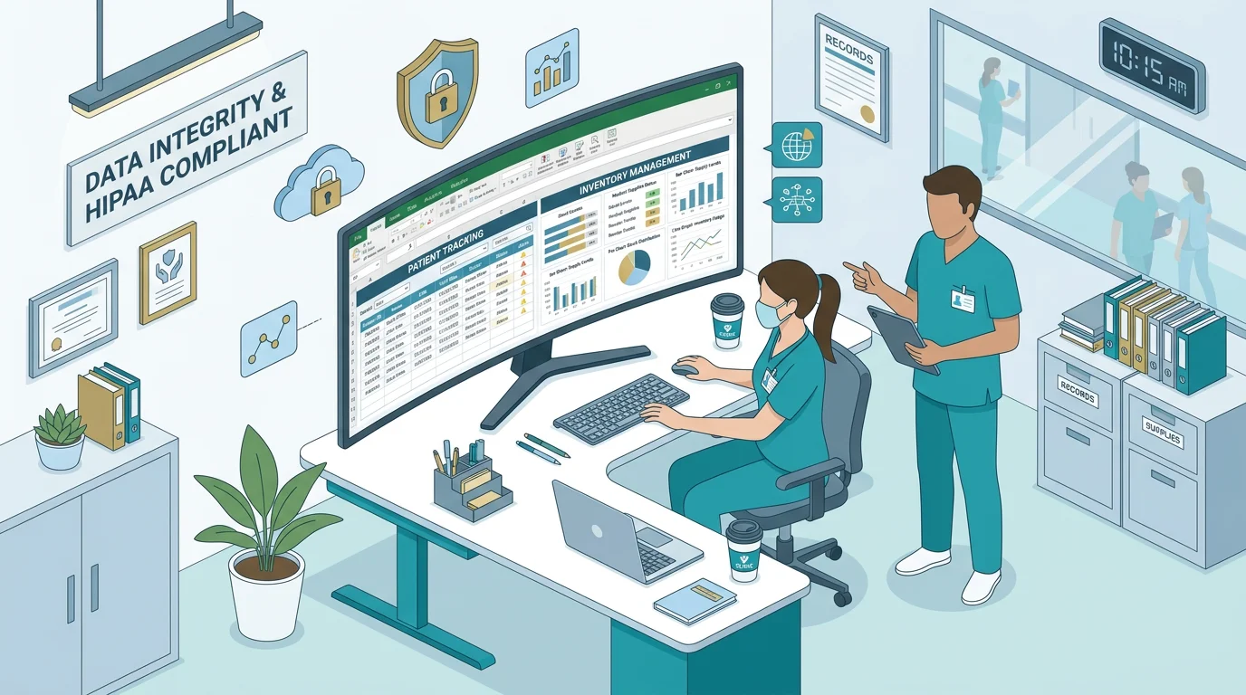 Excel for Healthcare: GP clinic data processing from patient tracking to inventory management with security best practices