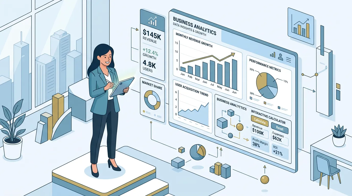 Calculators - Confused practice manager surrounded by scattered financial documents and unclear metrics